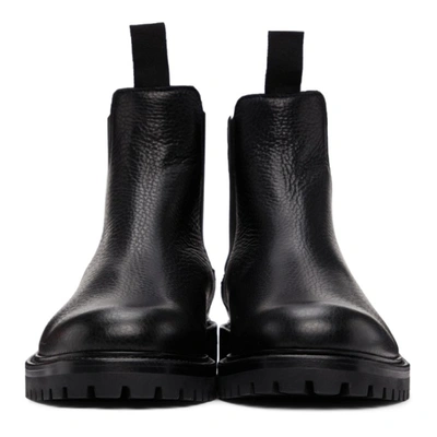 Shop Common Projects Black Winter Chelsea Boots In 7547 Black