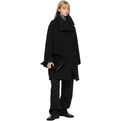 Shop Acne Studios Black Square Toe Bladie Loafers In 900 Black