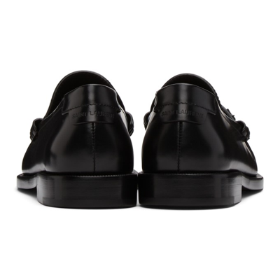 Shop Saint Laurent Black 'le Loafer' Loafers In 1000 Black
