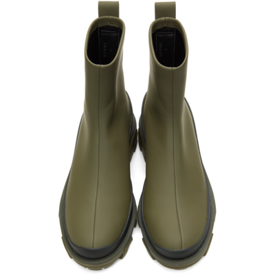 Shop Rag & Bone Green Recycled Shiloh Sport Boots In Olive Night