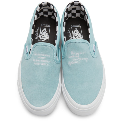 Shop Vans Blue Ray Barbee Edition Og Classic Slip-on Lx Sneakers In (ray Barbee) Light B