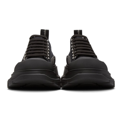 Shop Alexander Mcqueen Black Tread Slick Sneakers In 1000 Black/black