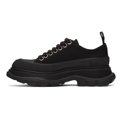 Shop Alexander Mcqueen Black Tread Slick Sneakers In 1000 Black/black