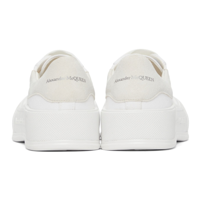 Shop Alexander Mcqueen Deck Lace Plimsoll Sneakers In 9000 White