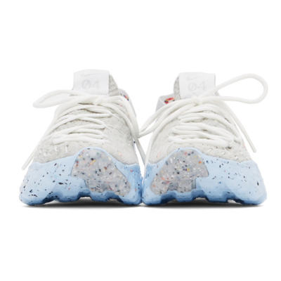 Shop Nike Grey & Pink Space Hippie 04 Sneakers In Summit White/multi-c