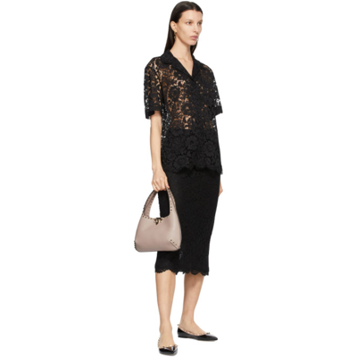 Valentino Garavani Rockstud Patent Leather Ballet Flats In Animal Print