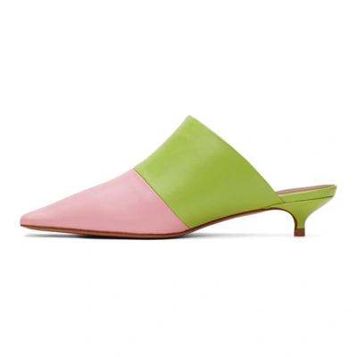 ABRA 粉色 AND 绿色 LORD 穆勒鞋