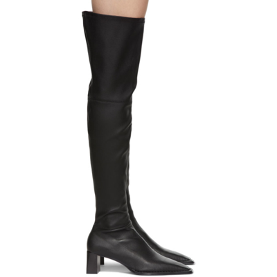 Shop Alexander Wang Black Aldrich 55 Thigh High Boots In 001 Black