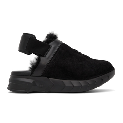 Shop Givenchy Black Suede Marshmallow Loafers In 001 Black