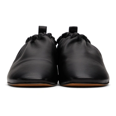 Shop 3.1 Phillip Lim / フィリップ リム Black Ruched Leather Slippers In Ba001 Black