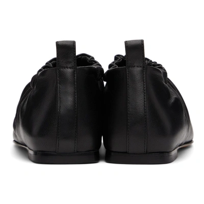 Shop 3.1 Phillip Lim / フィリップ リム Black Ruched Leather Slippers In Ba001 Black