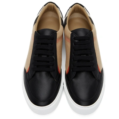 Shop Burberry Black New Salmond Sneakers