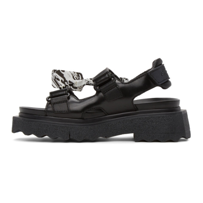 Shop Off-white Black Trek Sandals In Black Black
