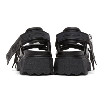Shop Off-white Black Trek Sandals In Black Black