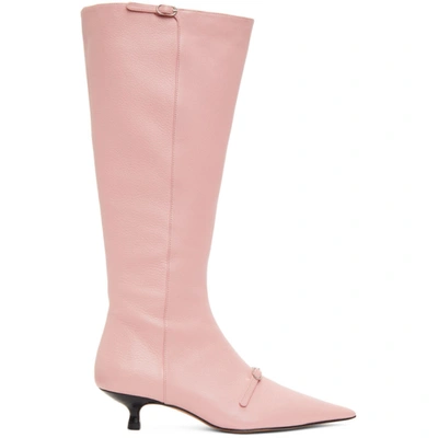 Shop Abra Ssense Exclusive Pink Flare Boot