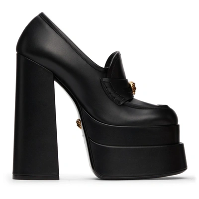 Shop Versace Intrico Platform Heels In 1b00v Black