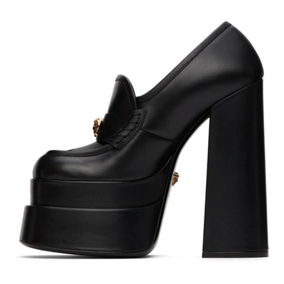 Shop Versace Intrico Platform Heels In 1b00v Black