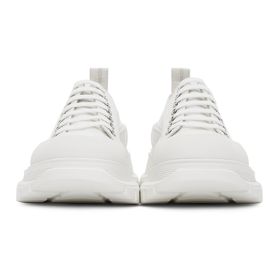 Shop Alexander Mcqueen White Tread Slick Sneakers In 9000 White/white
