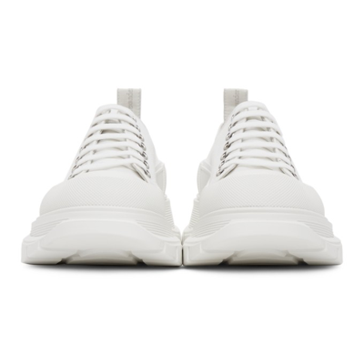 Alexander Mcqueen White Canvas Tread Slick Sneakers