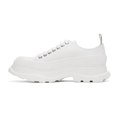 Shop Alexander Mcqueen White Tread Slick Sneakers In 9000 White/white