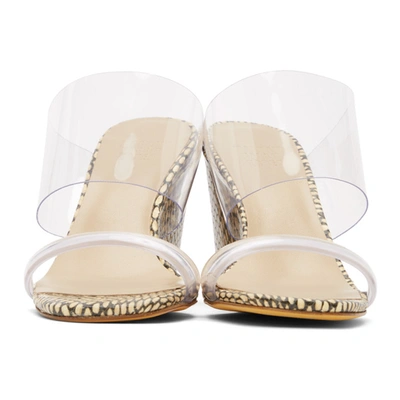 Shop Maryam Nassir Zadeh Transparent & Brown Cobra Olympia Wedge Sandals In 453 Cape Cobra