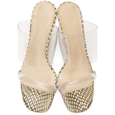 Shop Maryam Nassir Zadeh Transparent & Brown Cobra Olympia Wedge Sandals In 453 Cape Cobra