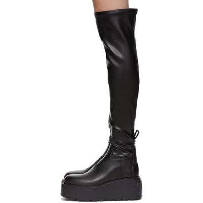 Shop Valentino Uniqueform Over-the-knee Boots In 0no Black