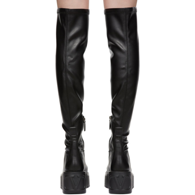 Shop Valentino Uniqueform Over-the-knee Boots In 0no Black