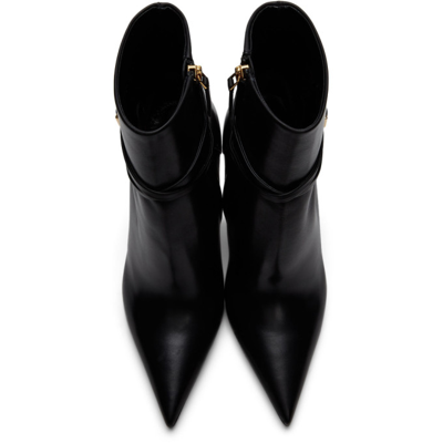 Shop Tom Ford Black Leather Padlock 105 Ankle Boots In U9000 Black