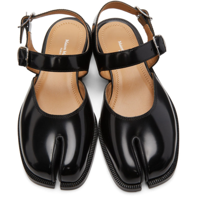 Shop Maison Margiela Black Tabi Sandals In T8013 Black