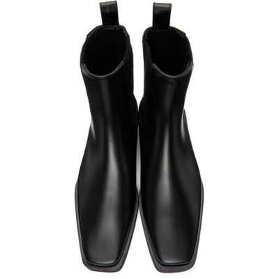 Shop Totême Leather Ankle Boots In 200 Black