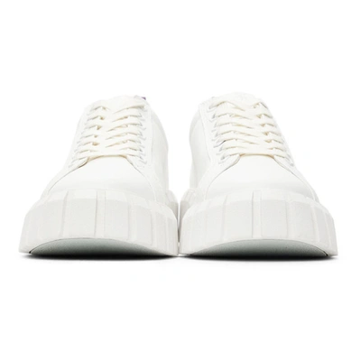 Shop Eytys White Leather Odessa Sneakers