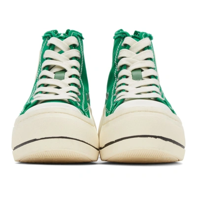 Shop R13 Green Kurt High-top Sneakers In S024a Forest Green