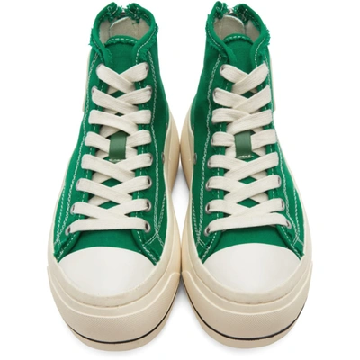 Shop R13 Green Kurt High-top Sneakers In S024a Forest Green