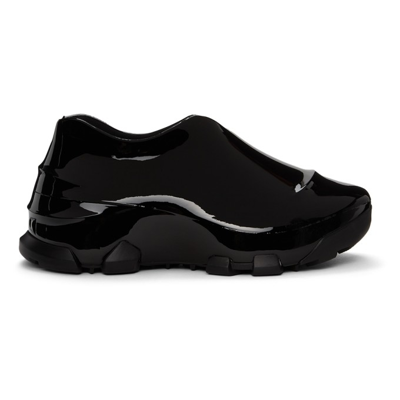 Black Shiny Monumental Mallow Low Sneakers In 001 Black
