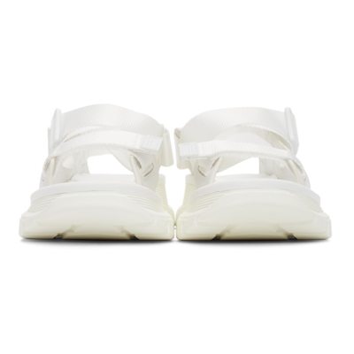 Shop Alexander Mcqueen White Tread Sandals In 9358 New Ivory/new I
