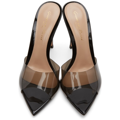 Shop Gianvito Rossi Black Elle 105 Heeled Sandals In Fume+black