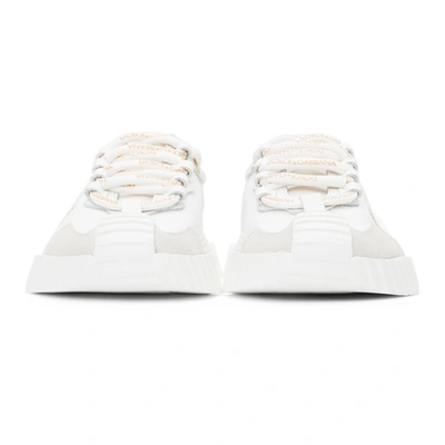 Shop Dolce & Gabbana White Ns1 Low Sneakers In 80001 White