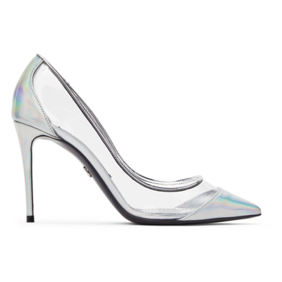 Shop Dolce & Gabbana Transparent Cardinale Iridescent Effect Heels In 8z958 Iridescente/ar