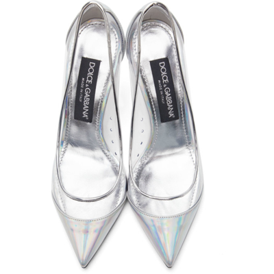Shop Dolce & Gabbana Transparent Cardinale Iridescent Effect Heels In 8z958 Iridescente/ar