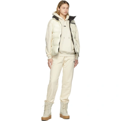 Shop Mackage White Shearling Hero Boots In Cream