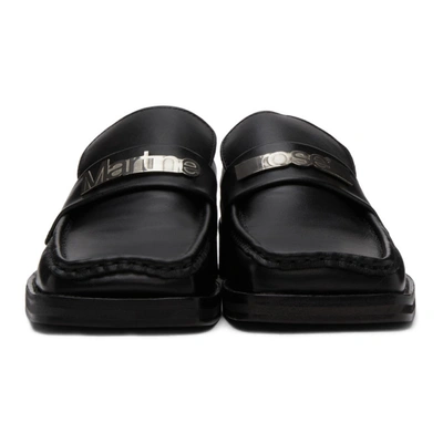 Shop Martine Rose Ssense Exclusive Black Slip-on Martine Loafers