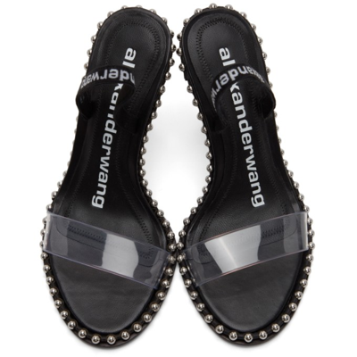 Alexander Wang Leather Sandals With Metal Details In Black