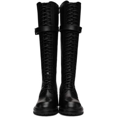 Shop Ann Demeulemeester Leather Heike Tall Boots In Black