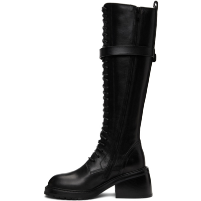 Ann Demeulemeester Black Leather Heike Boots | ModeSens