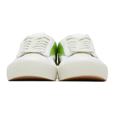 Shop By Far White & Green Rodina Sneakers In Wpc White/pistachio