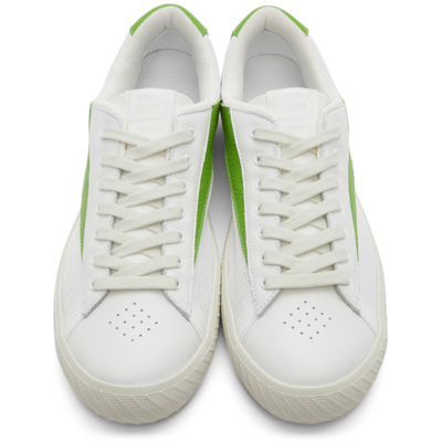 Shop By Far White & Green Rodina Sneakers In Wpc White/pistachio