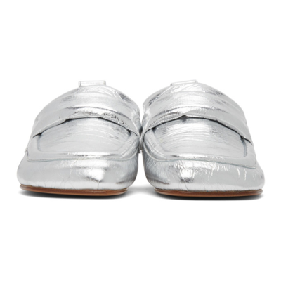 Shop Dries Van Noten Silver Padded Loafers In 952 Silver