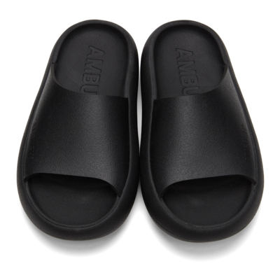 Shop Ambush Black Logo Flat Sandals