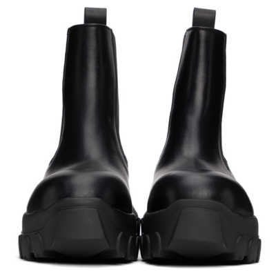 Shop Rick Owens Black Beatle Bozo Tractor Boots In 99 All Black